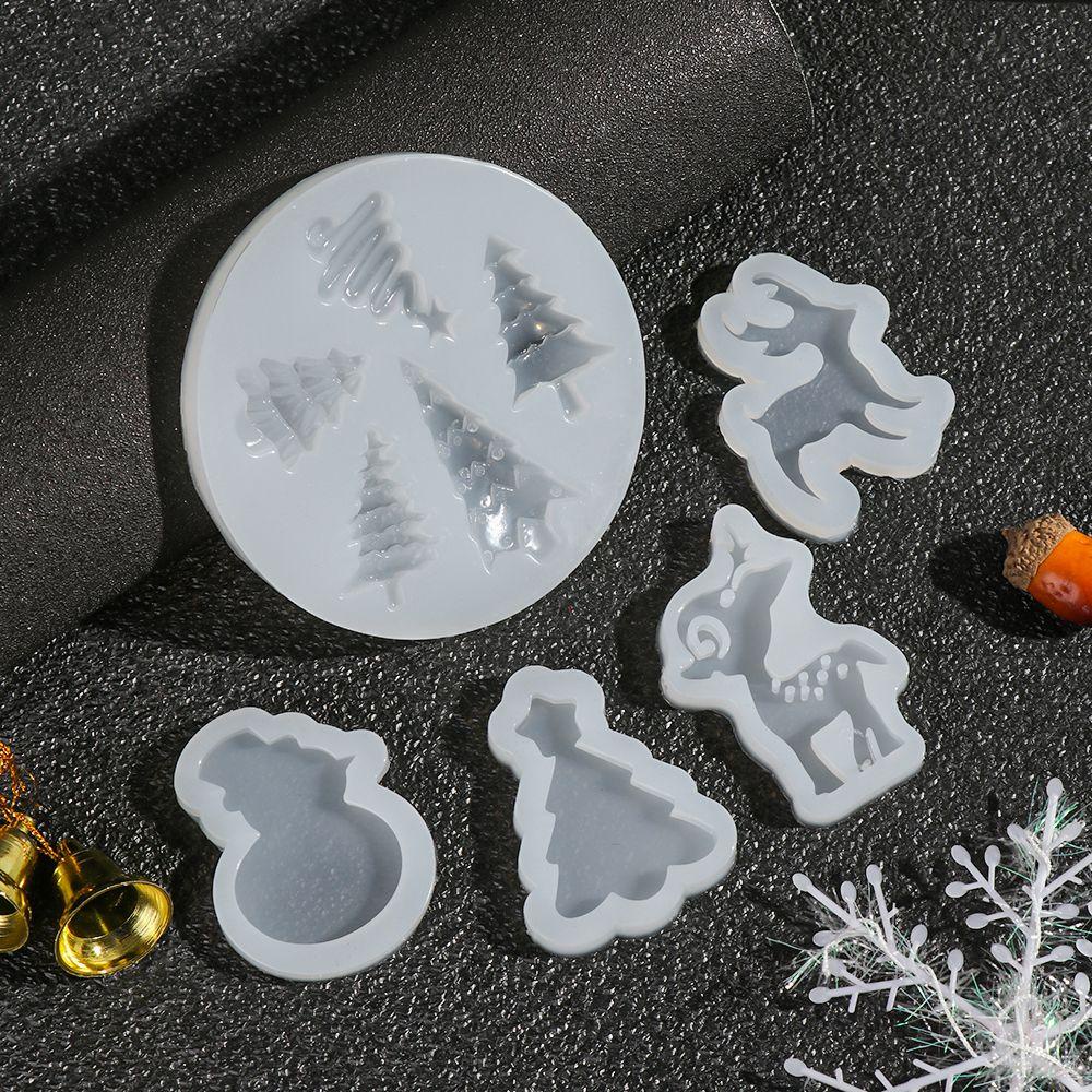 PINEVN Khuôn Silicone Làm Móc Khóa Hình Tuần Lộc Giáng Sinh