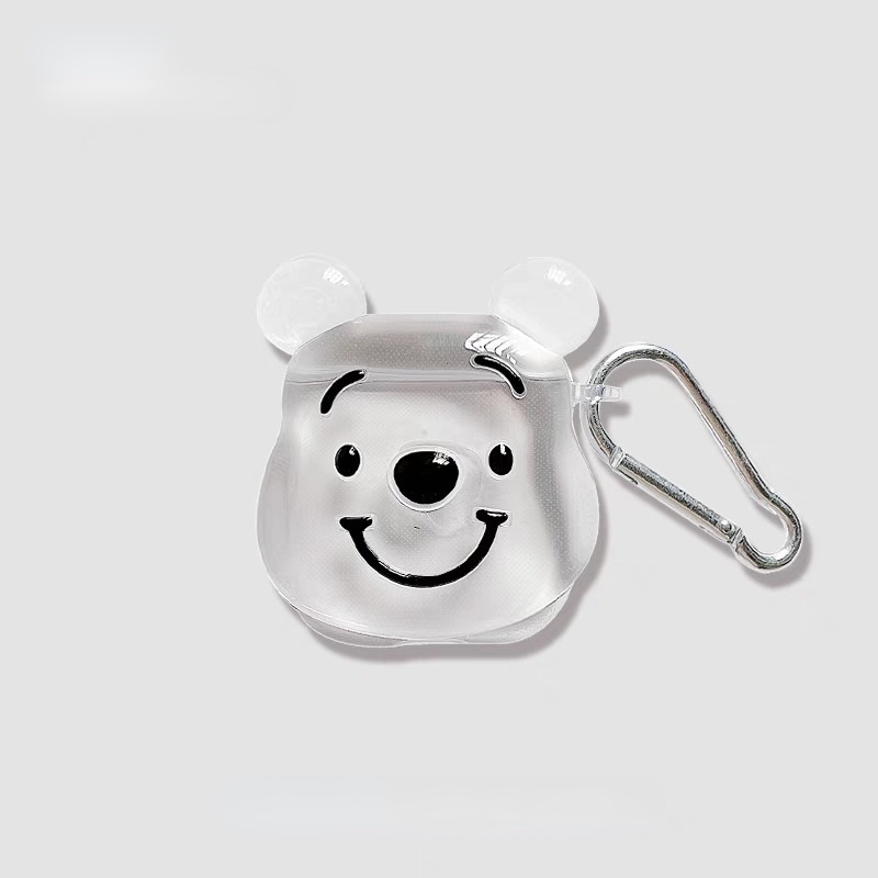 Vỏ Bảo Vệ Hộp Sạc Tai Nghe Bluetooth AirPods 1 2 3 PRO 3 Bằng TPU Trong Suốt Họa Tiết Chú Gấu Dễ Thương