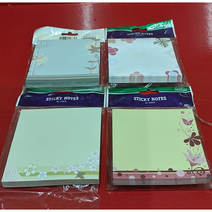 xấp giấy note ghi chú có keo dán 80 tờ 9x9cm, hàng hiệu Mỹ. V238