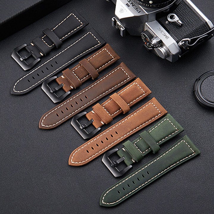 [ SAM Leather ] Dây Đồng Hồ Da Bò Size 26/24/22/20mm - Dây Đeo Đồng Hồ SAM003NW - Dây Da Bò Có Nhiều Màu Sắc Lựa Chọn