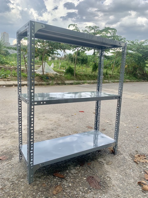 Kệ sắt v lỗ 3 tầng dài 60 rộng 40 cao 100