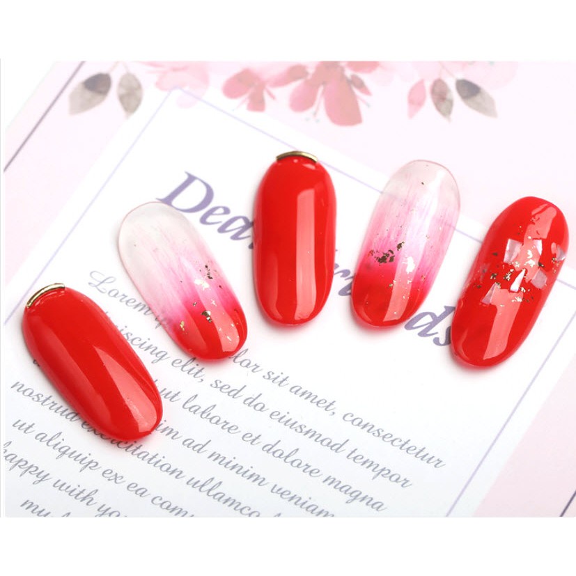 cọ phẩy nhũ ombre cọ quạt kéo xước kéo nhũ nail - manh219