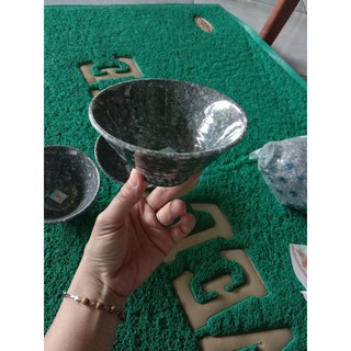 Combo 10 Chén Nhựa Melamine Kiểu Cao Vân Đá Xanh/Vân Đá Đen