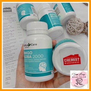 (Tem Chemist )Bổ não Ginkgo biloba 2000 Úc - 100 viên date mới