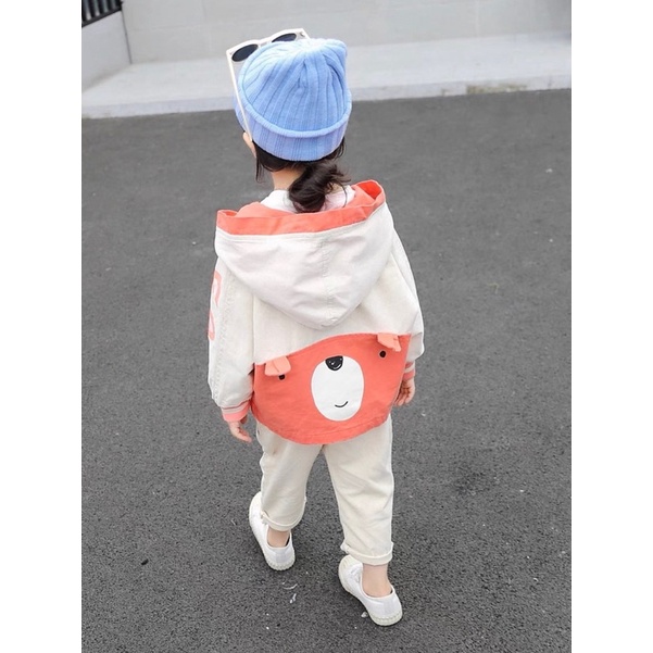 Áo Khoác cho bé, Áo khoác gió cho bé trai bé gái kiểu dáng Chữ tay ngộ nghĩnh Cao Cấp - full size cho bé