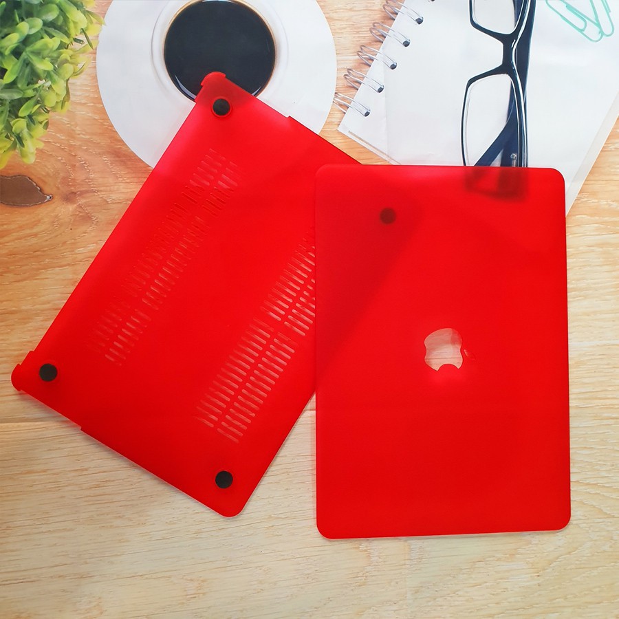 Ốp Macbook Màu Đỏ Tươi (Tặng Kèm Miếng Dán Màn Hình Và Set Nút Chống Bụi) | BigBuy360 - bigbuy360.vn
