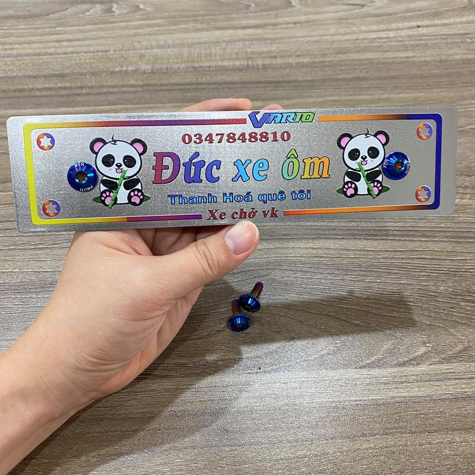 Bảng tên gắn xe máy SH18 - Thiết kế theo yêu cầu