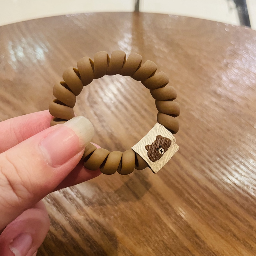 Dây buộc tóc nhựa hình gấu xinh xắn cho nữ