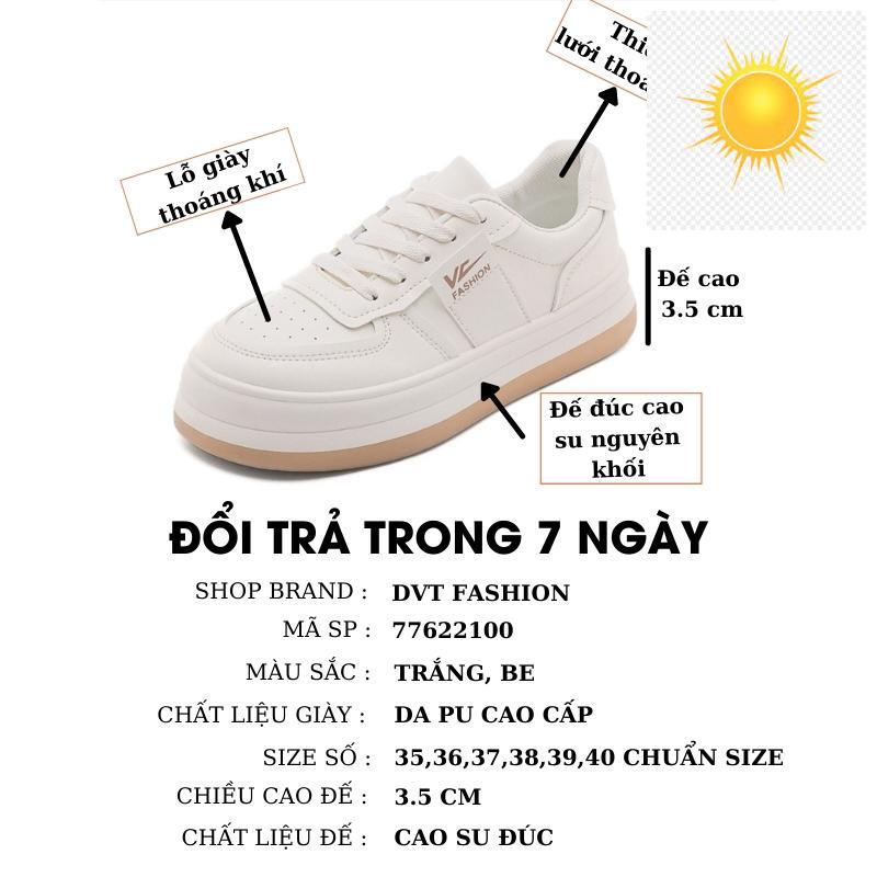 🎃🎃 Giày nữ sneaker hàn quốc trắng đế bằng thể thao đẹp đi học 77622100 🎃
