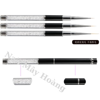 Cọ nét vẽ móng cán đá sịn Đủ size 6- 9- 11mm ( màu cọ sẽ thay đổi theo lô sx của cty)