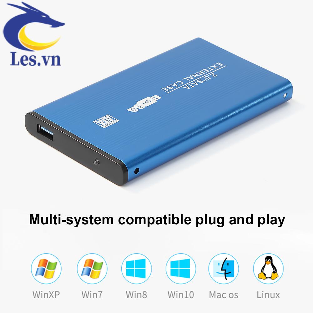 Vỏ Ổ Cứng Ngoài Bằng Hợp Kim Nhôm 2.5 inch HDD SSD Box USB SATA3.0
