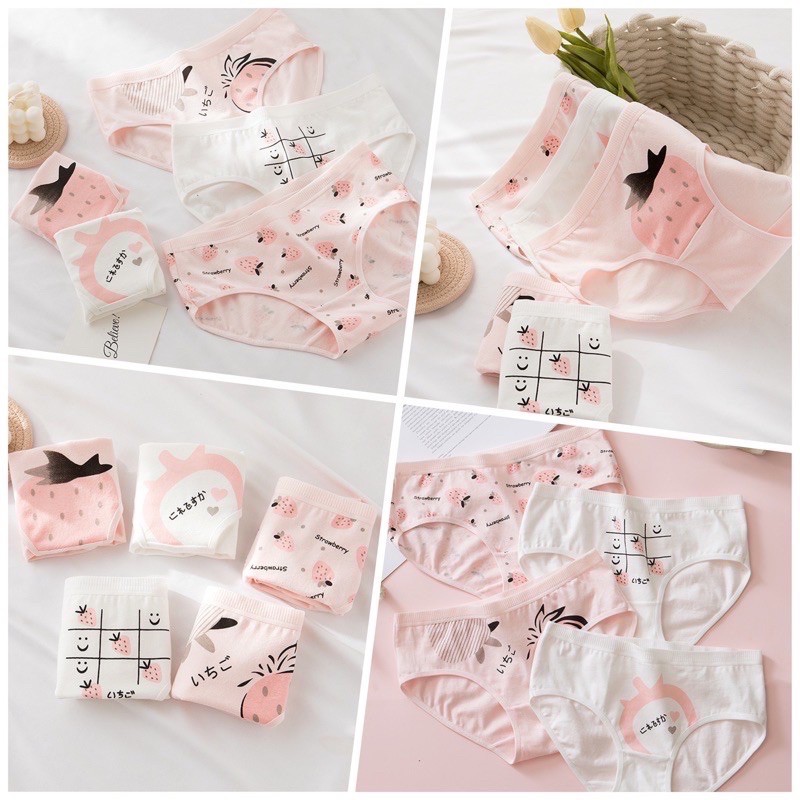 [Mã WASTUP24 giảm 10K đơn 50K] [Hàng Hot SET 5 Quần Lót Cotton Nâng Mông Thông Hơi Hoạ Tiết Dễ Thương Botaria | BigBuy360 - bigbuy360.vn