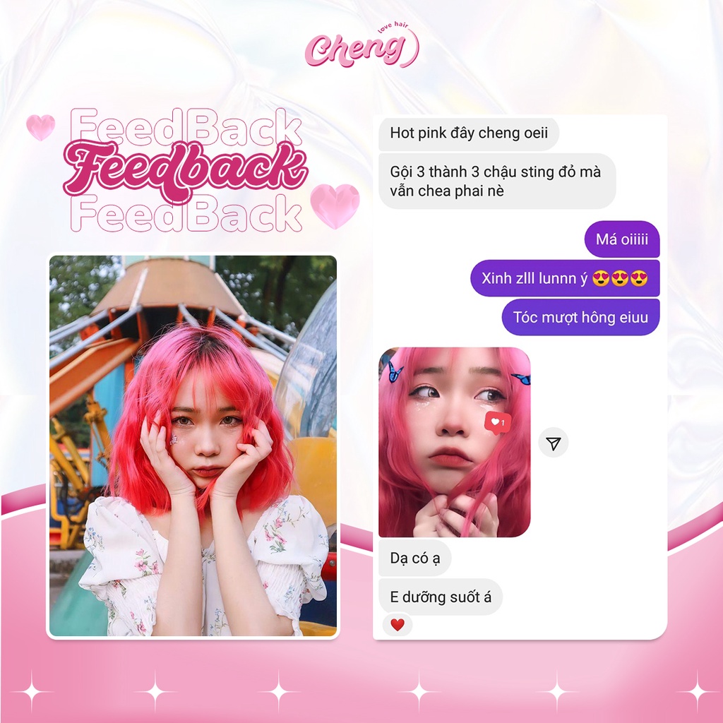 Thuốc Nhuộm Tóc HỒNG NEON Hot Pink | Chenglovehair, Chenglovehairs