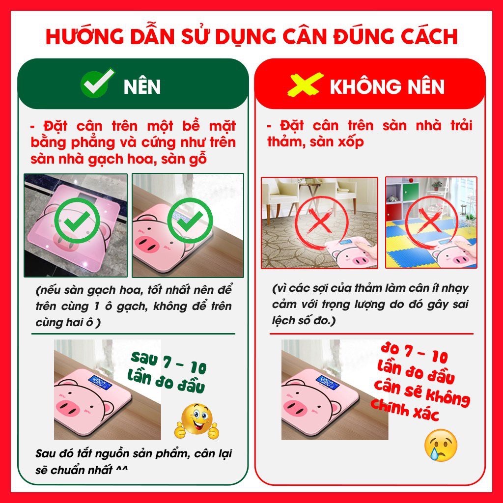 Cân điện tử sức khỏe hình lợn hồng kute mini chính xác