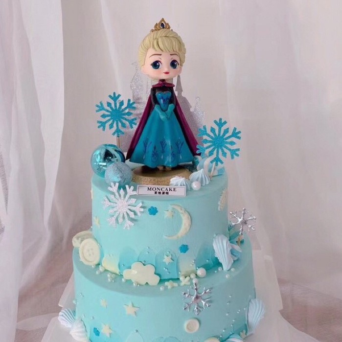 Búp bê trang trí bánh kem Công Chúa Disney Elsa, Anna, Sofia, Belle, Sakura, Thủy Thủ Mặt Trăng phụ kiện bánh sinh nhật