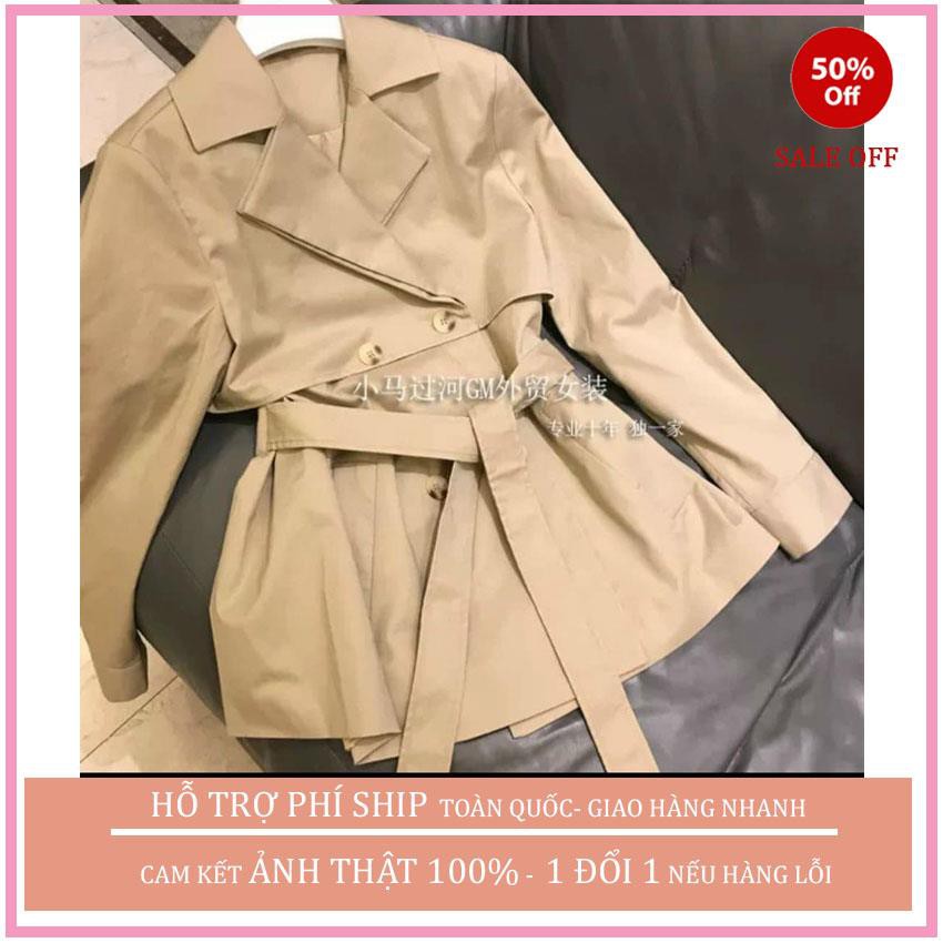 ÁO KHOÁC  KAKI NỮ BLAZER  4 KHUY KÈM ĐAI THẮT EO THỜI TRANG HÀN QUỐC THANH LỊCH TRẺ TRUNG | BigBuy360 - bigbuy360.vn