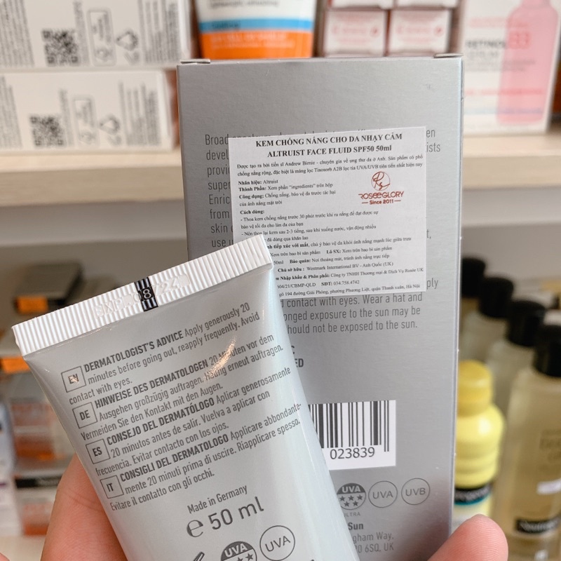 Kem chống nắng Altruist Dermatologist Sunscreen