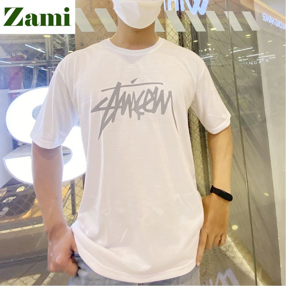 Áo Thun Form Rộng Unisex Nam Nữ Tay Lỡ In Chữ Phản Quang Cotton Oversize Giá Rẻ Chữ In Cá Tính ZT17 Zami | BigBuy360 - bigbuy360.vn
