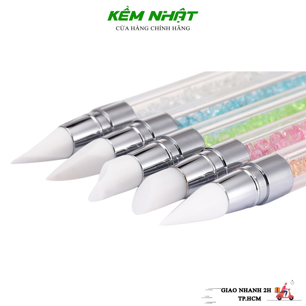 Set Bút Silicon Cán Đá 2 Đầu Dùng Đính Đá - Nặn Hoa - Dán Foil