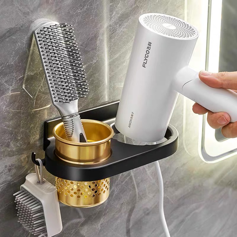 Giá đỡ máy sấy tóc MEIDOO bằng nhôm gắn tường đa năng dành cho phòng tắm