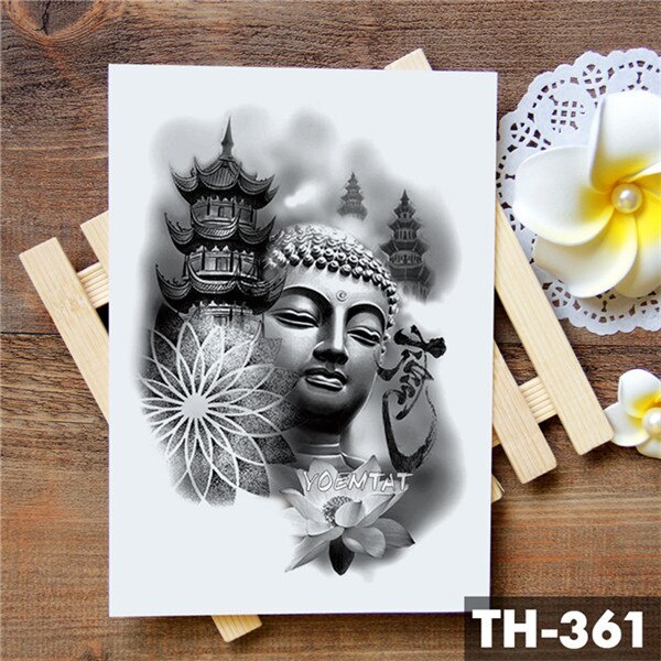 Miếng dán hình xăm nghệ thuật tạm thời phong cách Phật giáo chống thấm nước