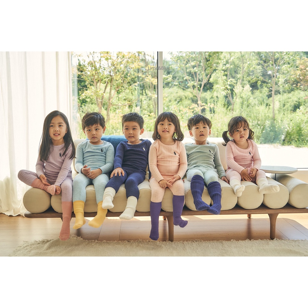 Lime&Blue Bộ đồ Gân Rapha cho bé gái , bé trai Hàn Quốc
