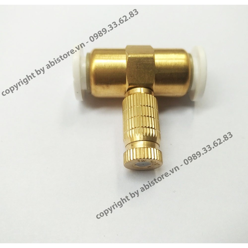 BÉC PHUN SƯƠNG NỐI ỐNG 8MM, BÉP ĐỒNG PHUN SƯƠNG ĐẸP GIÁ RẺ( tê đồng phun sương )