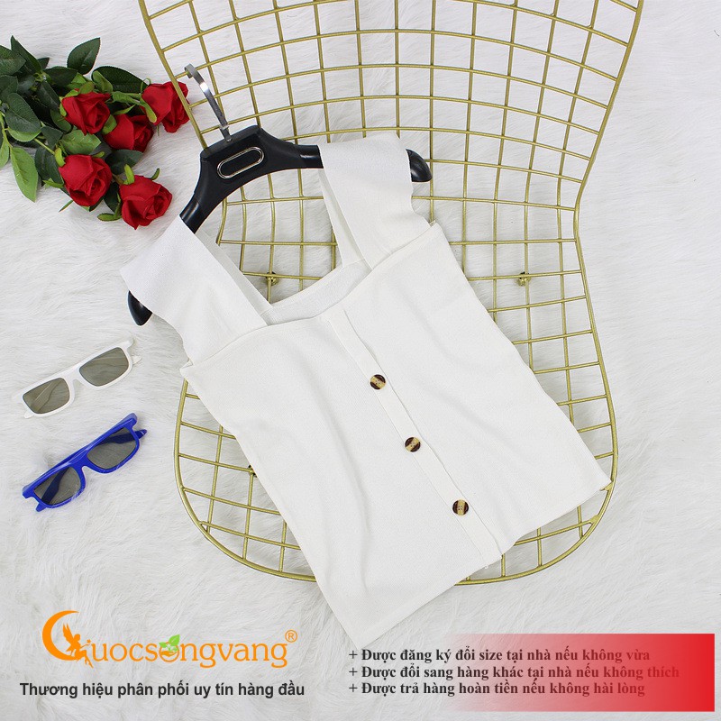Áo len dệt kim mùa hè áo crop top dễ thương GLA271 Cuocsongvang