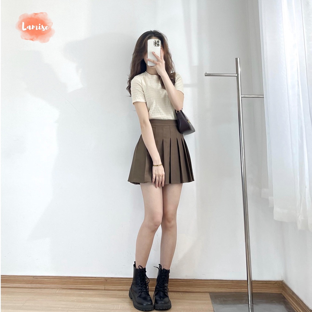 Áo Xốp Nhăn Cổ Tròn LAMISE Mặc Mùa Hè Siêu mát Thời Trang Nữ Dáng Vừa MH02