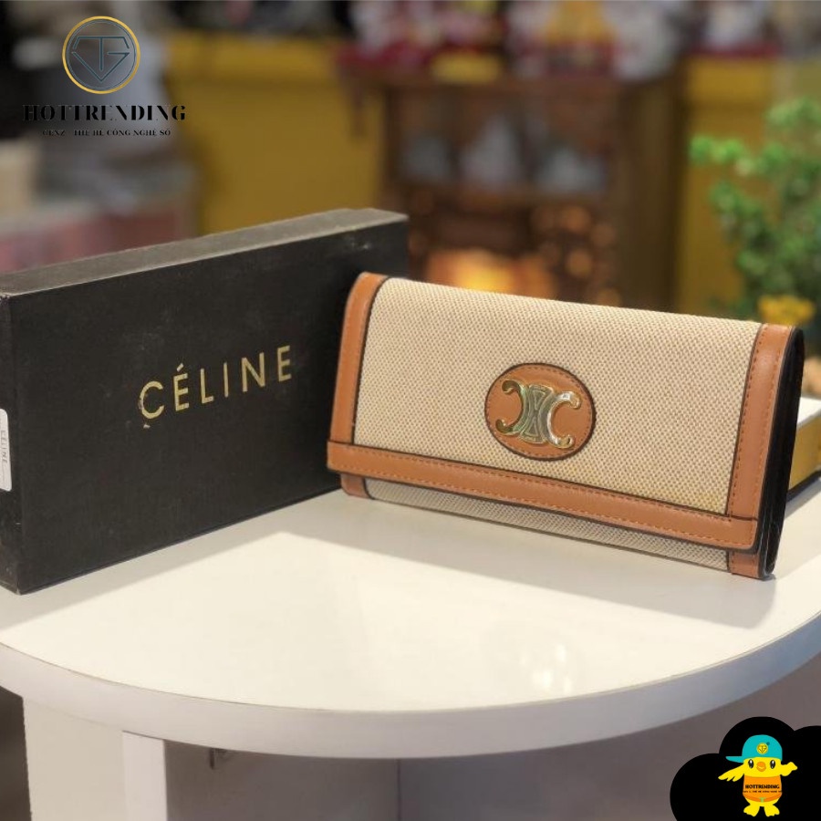 ví cầm tay logo thương hiệu Celine cao cấp với thiết kế nhỏ gọn