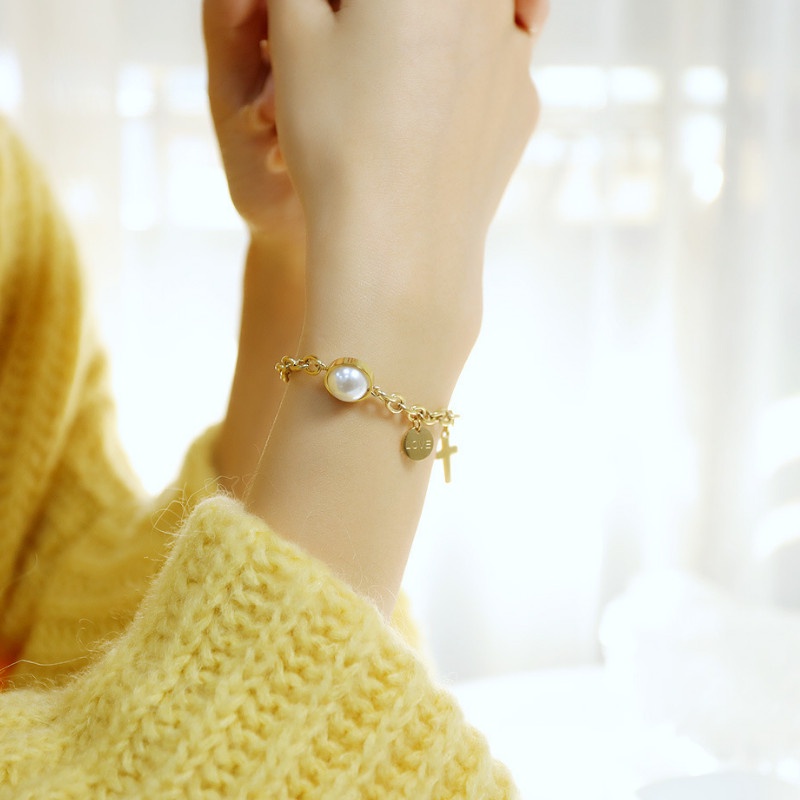 Lắc Tay Nữ Vòng Tay Titan Ko Rỉ Dây Xích TT 4144