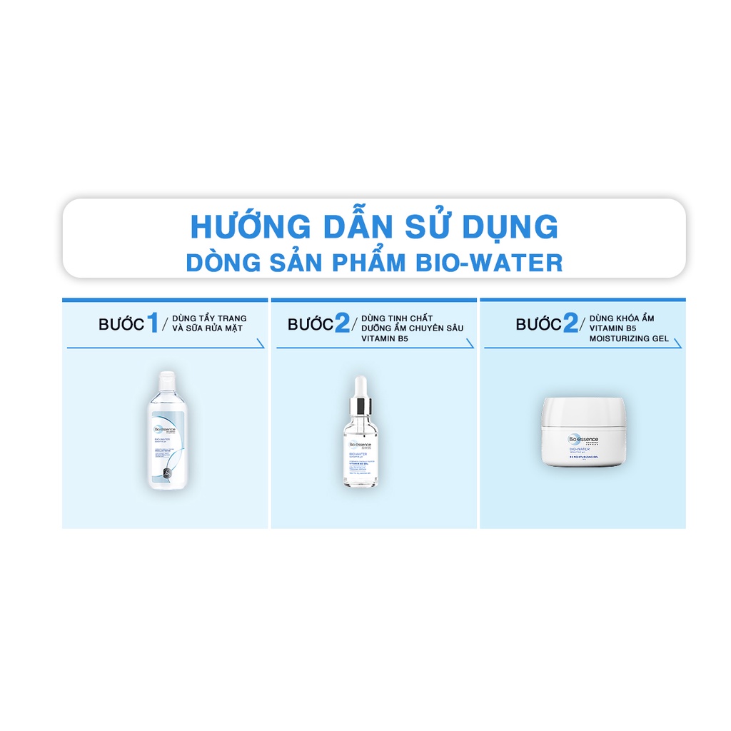 Combo dưỡng ẩm Bio-Water (Tinh chất Vitamin B5 30ml+ Kem dưỡng Moist in gel 50g)