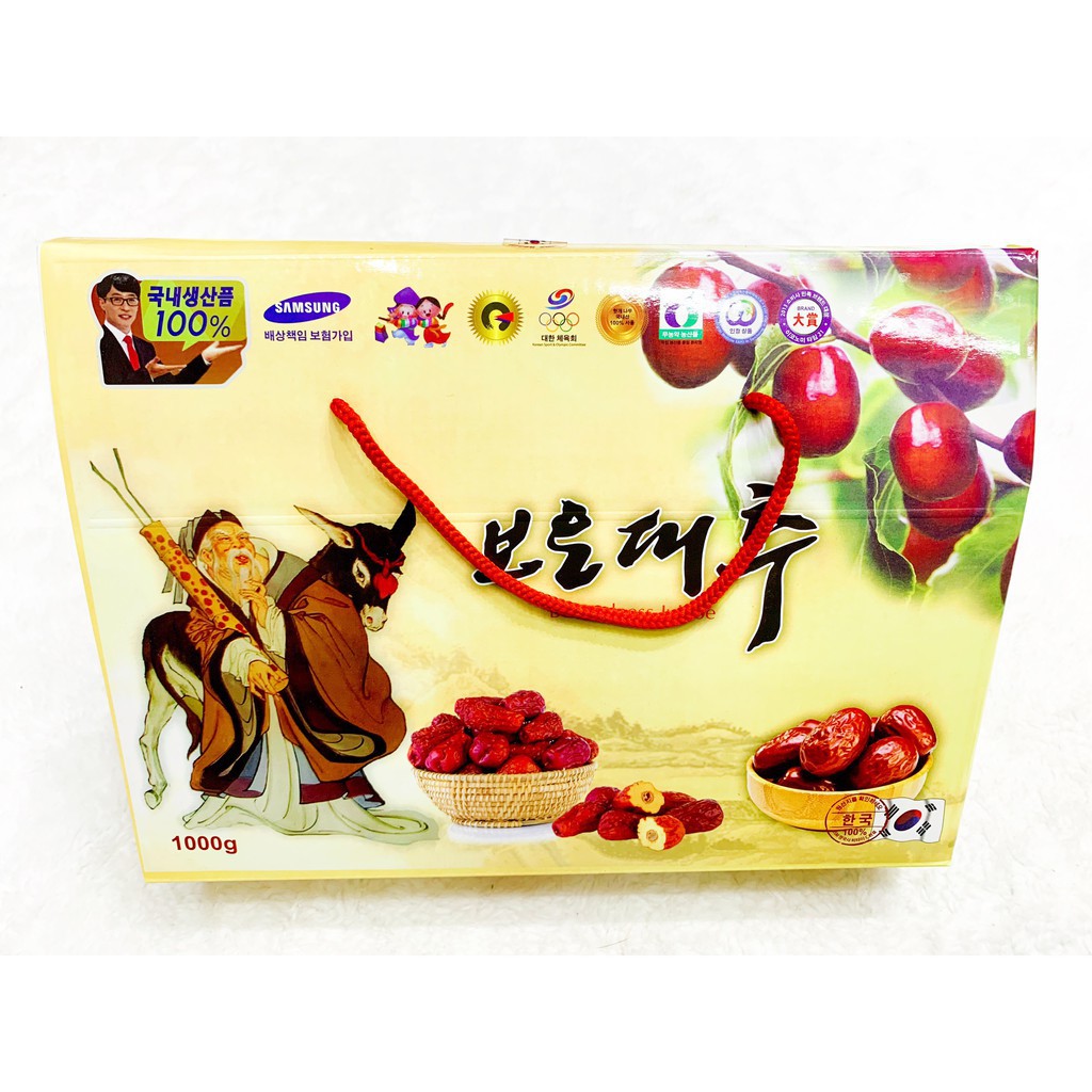 Táo đỏ sấy khô Hàn Quốc Boeun Hộp 1kg