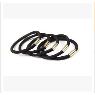 10 DÂY BUỘC TÓC CO DÃN MÀU ĐEN KIỂU ĐƠN GIẢN