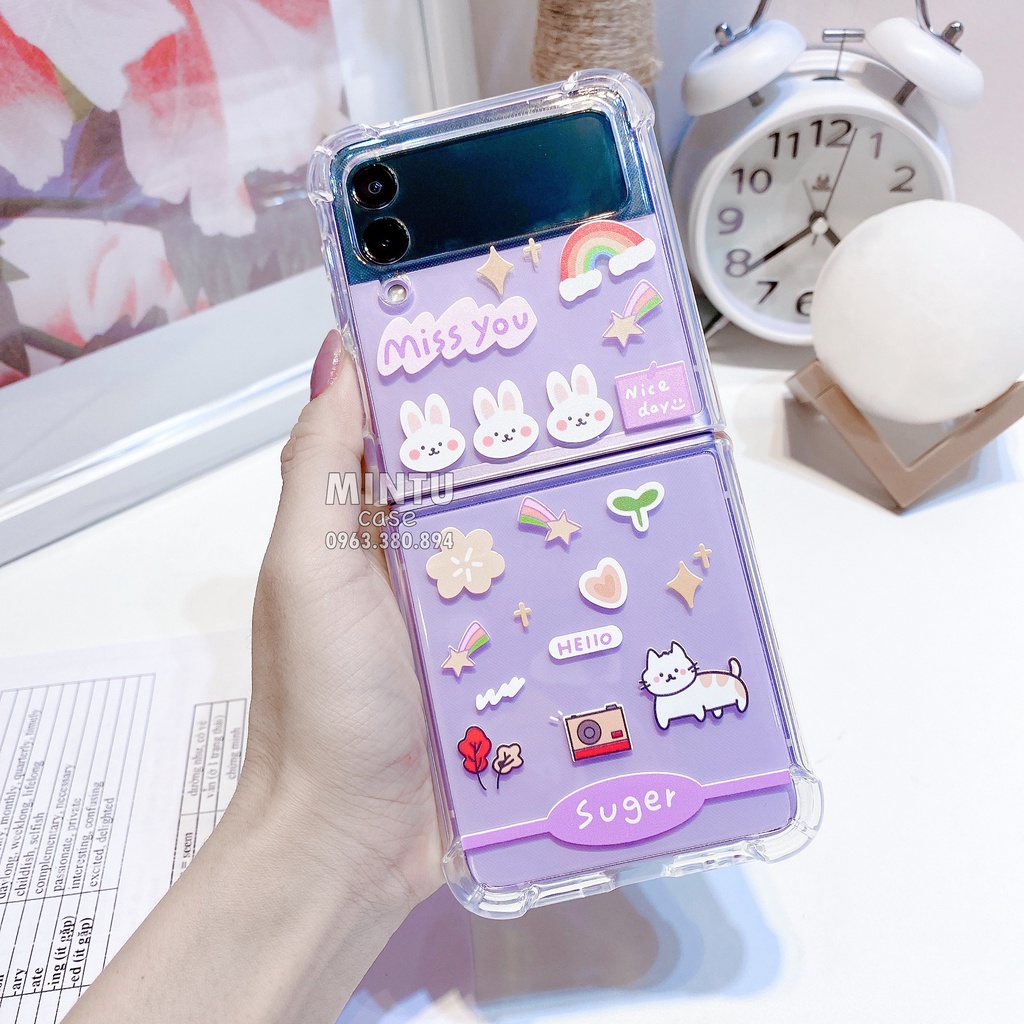 Ốp Samsung Galaxy Z Flip5 5G / Z Flip 5 / Z Flip4 5G / Z Flip 4 / Z Flip3 5G / Z Flip 3 trong suốt -ZF02