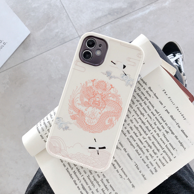 Ốp điện thoại tpu mềm in hình rồng 3d bảo vệ toàn diện thích hợp cho iPhone 14 13 12 11Pro Max Xs Max XR 8Plus