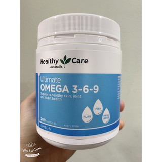 Viên uống Omega 3 6 9 Healthy Care Úc, lọ 200 viên, Mẫu mới