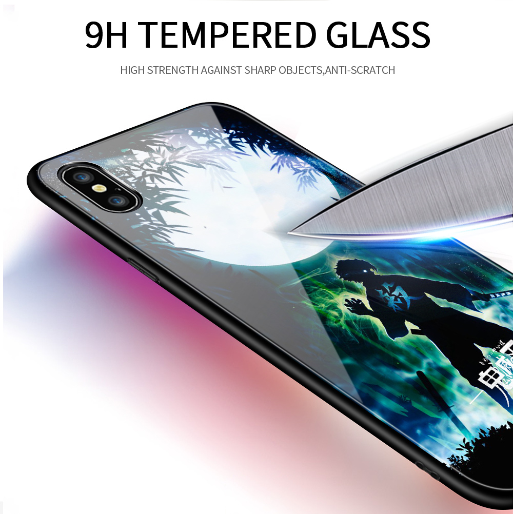 Ốp Điện Thoại Kính Cường Lực In Hình Anime Demon Slayer Cho Huawei Y7 2019 Y7 Prime 2019 Y7 Pro 2019 Y7 2017 Y7 Prime