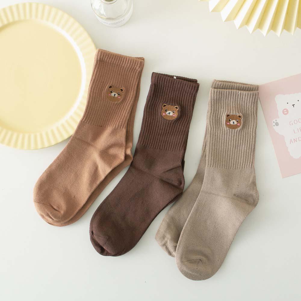 Qqmall Vớ Lửng In Họa Tiết Hoạt Hình Phong Cách Đại Học Đơn Giản Thời Trang Thu Đông Cho Nữ