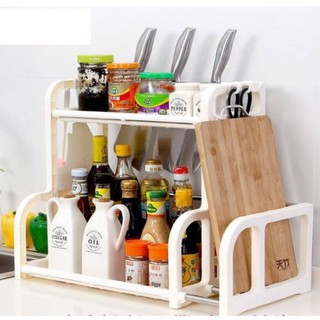 Kệ Gia Vị 2 Tầng Chữ H Có Chỗ Để Thớt