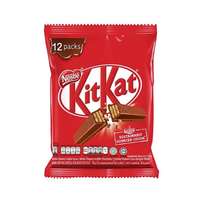 Túi 12 Thanh Socola KitKat 2F (Thanh 17g)