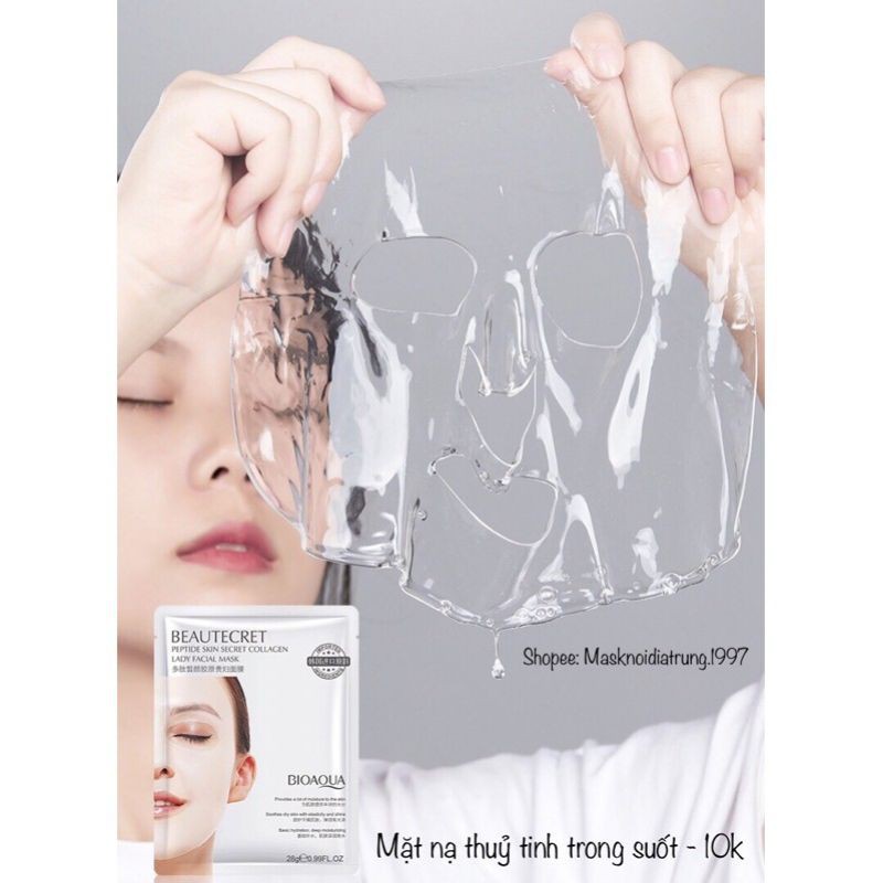 Mask tinh thể trong suốt collagen Bioaqua