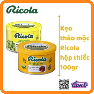 (2 loại) Kẹo thảo mộc Ricola hộp thiếc 100gr