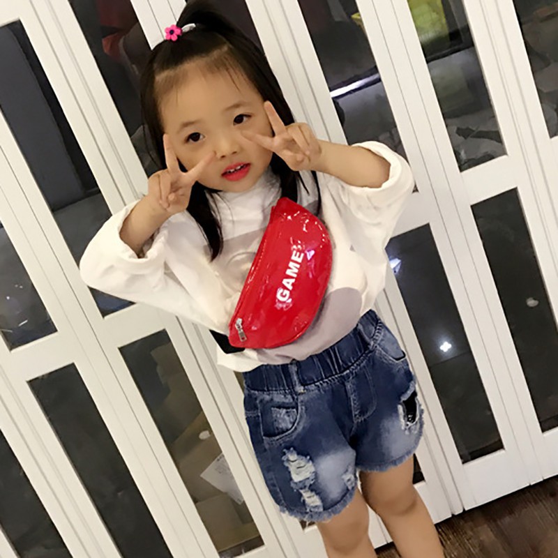 Kids Boys Girls Mini Letter Print Zipper Fashion Cauasl Cross-Body Bag