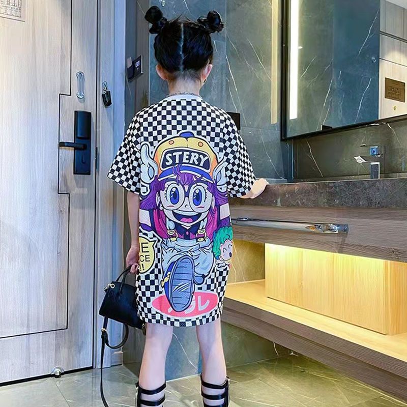 Áo thun bé gái，Đầm Thun Tay Ngắn Phong Cách Mùa Hè Mới Dành Cho Bé Gái