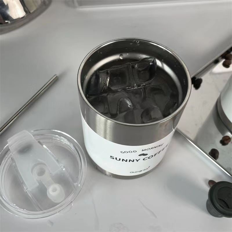 Bình Đựng Cà Phê 300ml Bằng Thép Không Gỉ Tiện Dụng