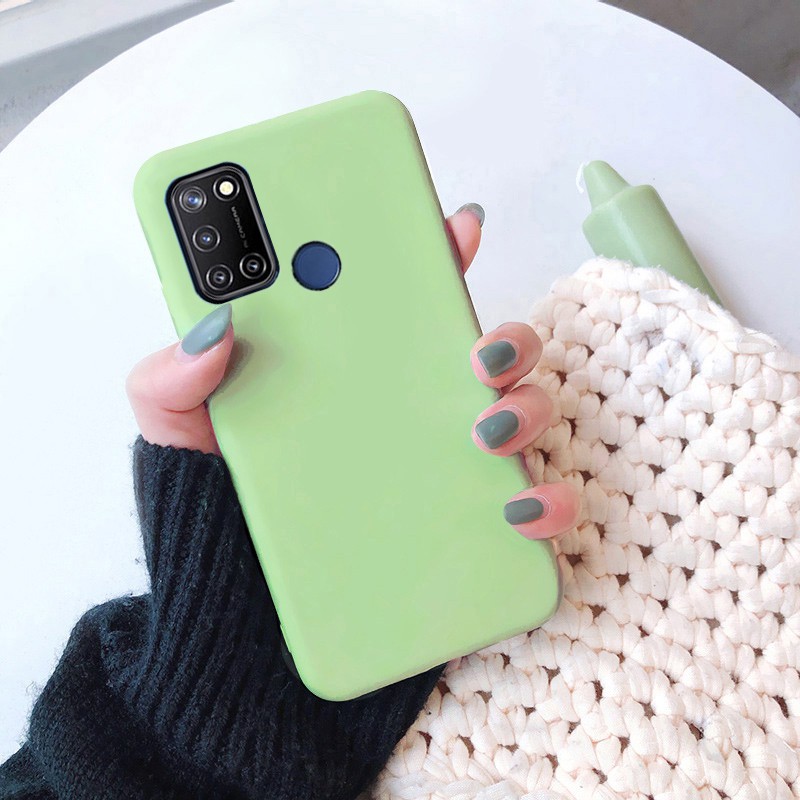 Ốp điện thoại TPU silicon trơn màu kiểu mỏng cho Realme C17 7i Realme C17 7i