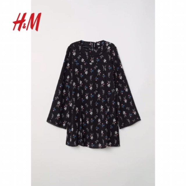 Đầm baby doll hoa nhí hiệu H&M Auth 100%