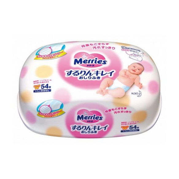 [Mẫu mới nhất] Giấy ướt Merries gói 54 miếng