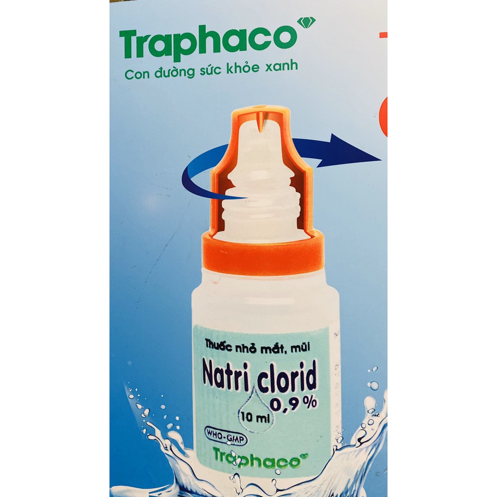 NƯỚC MUỐI SINH LÝ NATRI CLORID 0,9% - Lốc 10 chai.